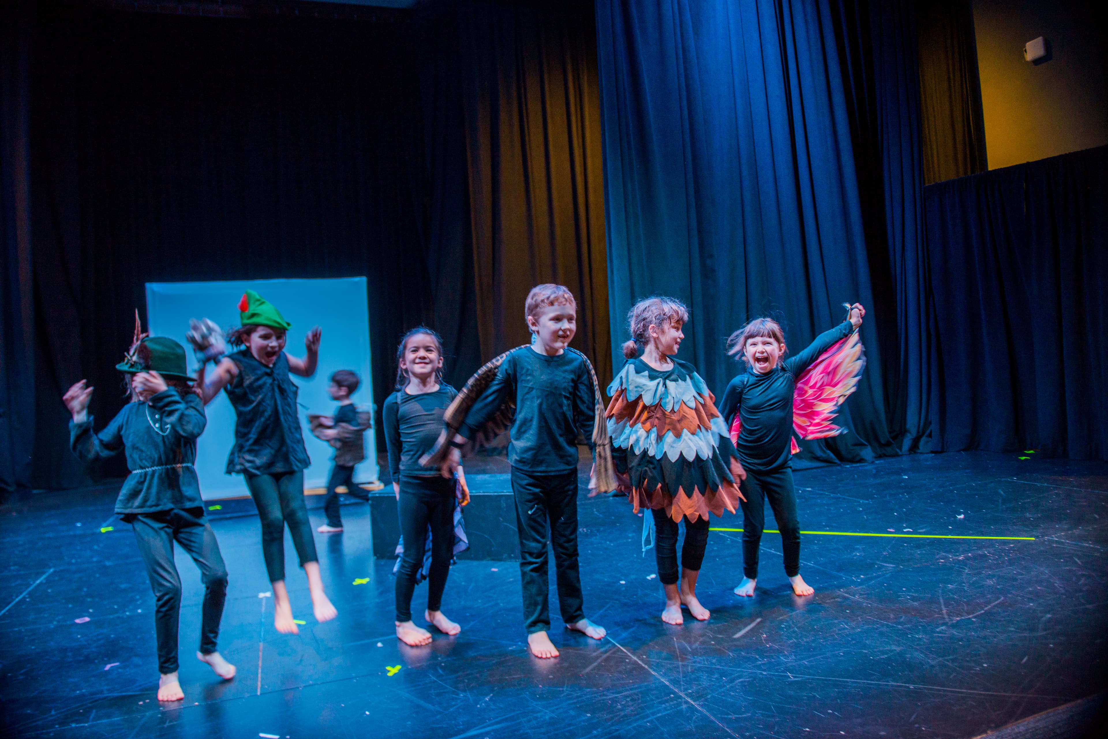 After-school theater students
